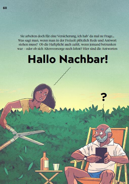 Magazin-Beitrag "Hallo Nachbar" (R+V-Magazin)